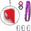 TEVEILS 80-95cm Fitness Pilates Yoga Circles Aerial Yoga Hoop Lyra Hoop Rings Strength Tested Fitness Equipment Yoga Hoop Single Point Aerial Ring Set - Image 3