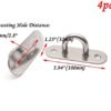 Antrader 4 Inches Length Ceiling & Wall Mount Anchor Bracket Hook for Aerial Training Straps, Crossfit Olympic Rings, Yoga Hammock Swing Suspension Stainless Steel Brushed Finish, Pack of 4 - Image 2