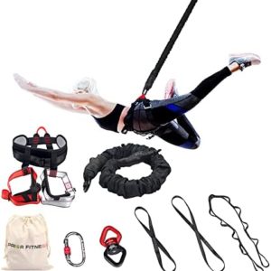 PRIOR FITNESS Bungee Fitness Set Yoga Bungee Cord Rope Resistance Air Dance Rope Exercise Fitness Home Gym Professional Training Equipment