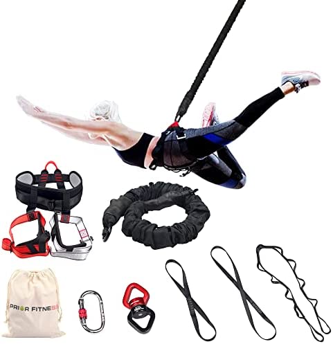 PRIOR FITNESS Bungee Fitness Set Yoga Bungee Cord Rope Resistance Air Dance Rope Exercise Fitness Home Gym Professional Training Equipment