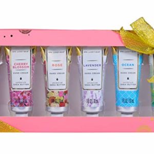 Spa Luxetique Hand Cream Gift Set, Hand Cream for Women, Travel Size Hand Lotion with Natural Aloe and Vitamin E for Dry Skin, Mini Lotion, Scented Hand Lotion, 6 x 1.0 oz/30ml