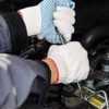 PVC Grip Work Gloves, White Cotton/Nylon Glove with Blue PVC (Nylon Glove with Blue PVC Dot Grip Pro 12 Pack) - Image 4
