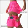 NEXSONIC Flowy Shorts for Women Gym Yoga Athletic Running Shorts Workout Biker Exercise Quick-Drying Comfy Skirt Shorts - Image 3