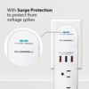 Swivel Power by Bell+Howell Power Strip w/ Surge Protection Rapid, Swiveling Charging Station USB Outlet Extender – with 6 Electrical, 3 USB Port, 125VAC / 60Hz / 10A / 1250WMax, UL STD 498A - Image 4