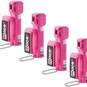 Mace Brand Police Strength OC Pepper Spray (2 Pack, Hot Pink) – 12’ Powerful Pocket Pepper Spray for Women Adjustable Hand Strap & Keychain, Leaves UV Dye on Skin – Mace Spray Self Defense