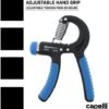 Capelli Sport Hand Grips, Adjustable Finger Exerciser with Ergonomic Handles, 20-90 lbs, Blue/Black - Image 2