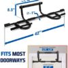 Yes4All Pull Up Bar - Solid 1 Piece Main Bar Construction, Home Exercise Equipment for Total Upper Body Workout - Portable Door Frame Chin Up Bar for Home Gym, Workout Bar for Doorway - Image 5