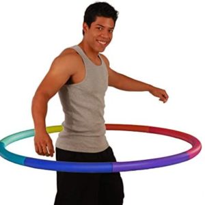 Weighted Hula Hoop, Trim Hoop 4B - 3.9 lb Large, Weight Loss Fitness Sports Hoop with No Wavy Ridges (Rainbow Colors)