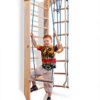 CleverWood Wooden Swedish Ladder - Stall Bars Set for Physical Therapy & Gymnastics with Swing Set and Pull-up Bars - Sport Complex (KN-2) - Image 2