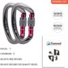 CAMNAL Heavy Duty Carabiner UIAA Certified Locking Carabiner 25KN (About 5620 lbs) Screw Lock Carabiner D Shape Carabiner Clip for Rock Climbing, Mountaineer, Aerial Work - Image 6