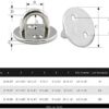 Heyous 4pcs M5 Round Pad Eye Plates Ceiling Wall Mount U Hook Anchor Hanger Stainless Steel Staple Ring Hook Boat Yacht Shade Sail Tie Down Rigging - Image 6