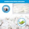 White Gloves, 12 Pairs Thicken Cotton Gloves, Moisturizing Gloves Overnight, One Size Fit White Gloves Women and Men, Washable Cotton Gloves Eczema Gloves, White Cotton Gloves for Dry Hands (12 Pairs) - Image 7