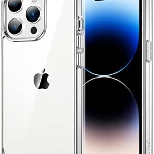 JETech Case for iPhone 14 Pro 6.1-Inch, Non-Yellowing Shockproof Phone Bumper Cover, Anti-Scratch Clear Back (Clear)