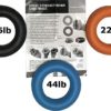 Therapist's Choice Hand Strengthener Grip Rings,3 Level Strengthener Exercisers (Orange 22lbs, Blue 44lbs, Black 66lbs Resistance) - Quickly Increase Your Hand, Finger, Wrist, and Forearm Strength - Image 2