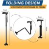 ELESIK Walking Cane for Women & Men - Adjustable Folding Cane with T Handle and Pivot Base Design, Foldable Walking Stick for Seniors with Nylon Strap, Collapsible Cane for Safe Walking - Image 3