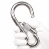SHONAN 5.5 Inch Large Locking Carabiner, 2 Pack Heavy Duty Carabiner Clips, Stainless Steel Screw Locking Carabiners for Home Gym, Outdoor Camping, Swing, Hammock, Hiking and More, 950 lbs Capacity - Image 2