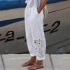 Women Capris Crop Pants, Womens Yoga Floral Printing Graphic Lounge Pants Loose Capris - Image 2