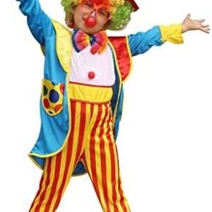 Kids Boys Girls Clown Costume Funny Circus Fancy Dress Up Polka Dot Handmade Outfit for Halloween Christmas Carnival