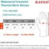 Waterproof Insulated Thermal Work Gloves - KG140W, Acrylic Thermal Lining and Full Hand Latex Coated Ultra-Fine Crinkle Grip - Image 8