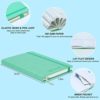 EPEWIZD Fitness Journal Hardcover Workout Planner 6- Month Undated Workout Log Book Home Gym Accessories for Women and Man Green - Image 2