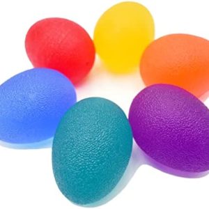FitColt Hand Grip Strength Trainer, 6 Pack Stress Balls for Adults and Kids, Multiple Resistance Physical Therapy Equipment Stress Balls, Squeeze Balls for Exercise Rehabilitation Anxiety Relief