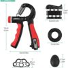 VINTEAM Hand Grip Exerciser Strengthener, 6pcs Hand Grip Strength Trainer with 5-60KG Adjustable Resistance Forearm Workout, Finger Strengthener for Hand Exercise - Image 2