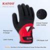 Waterproof Insulated Thermal Work Gloves - KG140W, Acrylic Thermal Lining and Full Hand Latex Coated Ultra-Fine Crinkle Grip - Image 3