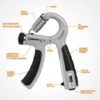 Iteneti Hand Grip Strengthener, Adjustable Training Exerciser, Finger Wrist and Forearm Strength Trainer, Hand-muscle Gripper, 11-132Lbs (5-60Kgs), Auto Counting, Gray + Black, 2 Pack - Image 4