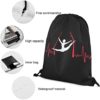Aerial Silks In A Heartbeat Aerial Print Drawstring Backpack, Cool Sackpack String Bag for Gym Shopping Sport Yoga - Image 4