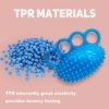 Hand Grip Strengthener with Finger Rings Soft Stretchable Spikey Ball Trainer for Finger and Hand Exercise (Blue) - Image 5