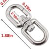 sansheng 8 Pack Stainless steelHanging Basket Spinners Plant Hanger Swivel Hook Swivel Clip for Dog Lead, Flower Pot Basket, Bird Feeder(M4) - Image 2