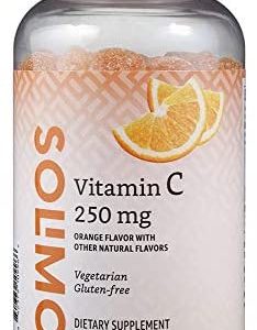 Amazon Brand - Solimo Vitamin C 250mg, 150 Gummies (2 Gummies per Serving), Immune Health
