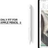 3 Pack White iPencil Grips Case Cover Ergonomic Silicone Sleeve Holder Compatible with Apple Pencil 2nd Generation, iPad Pro 11 12.9 inch 2018 - Image 2