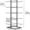 Extra Large Capacity Floor Yoga Mat Rack Stand, Metal Double-Sided Vertical Foam Roller and Towel Rack, Fitness Room/Gym 5 Tier Yoga Mat Storage Organizer (Color : White) - Image 4