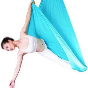 Anti-Gravity Yoga Hammock Flying Swing Aerial Traction Device Yoga Hammock Set Home Gym Hanging Belt Swing Trapeze (Color : Sky Blue)