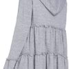 DEESHA Full Zip Up Hoodie for Women Pleated Tiered Ruffle Hooded Sweatshirts Jacket Coat Long Sleeve - Image 2