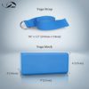 JBM Yoga Blocks 2 Pack with Strap, Cork Yoga Block 2 Pack EVA Foam Yoga Block Set of 2 Yoga Block with Strap, Yoga Bricks with Strap, Yoga Block Yoga Brick Yoga Cube Stretch Blocks Stretching Blocks - Image 6