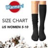 Warm Winter Knee High Socks for Women Boot Black Long Thick Socks Support For Hiking,Work (5 Pairs) - Image 6