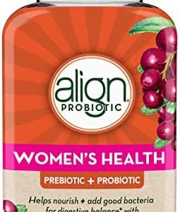 Align Women's Health, Prebiotic + Probiotic, with Cranberry for Feminine Health, Help Nourish & Add Good Bacteria for Digestive Health, 50 Gummies