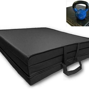 Fitness Maniac New Folding Panel Gymnastics Mat Gym Exercise Yoga Tri Mat Pad Black Exercise Mats USA