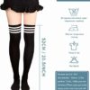 Womens Thigh High Socks Over the Knee High Striped Stocking Boot Leg Warmer Long Socks for Daily Wear Cosplay - Image 2