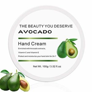 Hand Cream, Anti Aging Avocado Hand Moisturizing Cream, Vitamin C and Vitamin E for Dry Cracked Hands, Repair Skin of the Hands, Non-greasy Travel Care Lotion for Men and Women - 3.52 fl.oz