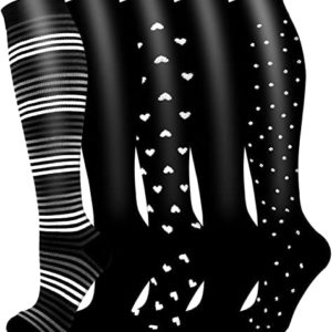 Copper Compression Socks Women & Men Circulation - Best for Running, Nursing, Hiking, Recovery, Flight & Travel Socks