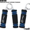 Capelli Sport Hand Grips, Finger Exerciser with Foam Padded Handles, Medium/Heavy Tension, Black, Pack of 2 - Image 4