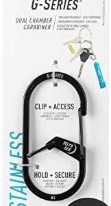 Nite Ize GS3-01-R6 G-Series Dual Chamber Carabiner, Size #3 1-Pack, Black