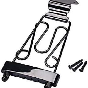 Alnicov A Set 6 String Jazz Archtop Guitar Trapeze Tailpiece with Wired Frame Hollow Semi Hollow Electric Guitar - Black