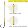 Rodeel 24pcs/12pcs/6pcs Wire Leader Hook Rigs Single Hook/Double Hook Nylon Coated Fishing Wire Leader Fishing Lure Rig for Saltwater Freshwater 6 Sizes… - Image 4