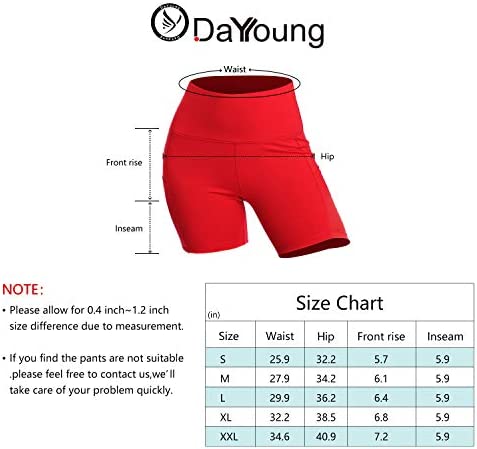 DAYOUNG Women Yoga Shorts High Waist Tummy Control Workout Biker Running Athletic Compression Short with Pockets - Image 6
