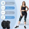 Knee Pads with Thick Sponge Non-Slip, Breathable Knee Protectors, Support Brace, Women Men Knee Sleeves for Volleyball, Basketball, Yoga Black(M) - Image 3