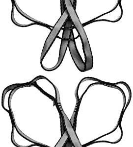 GRLIFE 2pcs Nylon Daisy Chain Rope, High Strength Aerial Yoga Hammock Tree Strap, 23KN Climbing Sling Runner, Adjustable Hanging Trapeze Extension Straps
